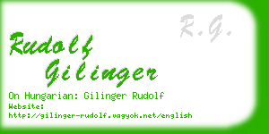 rudolf gilinger business card
